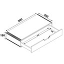 Ver imagem 3 de Mesa de Escritório Suspensa com 1 Gaveta Curve Mel