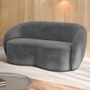 Ver imagem 1 de Sofá Decorativo 1,60cm 2 Lugares Íbis Veludo Grafite G33 - Gran Belo