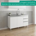 Ver imagem 5 de Balcão para Pia 120 cm 3 Portas 2 Gavetas Evidence Branco Poliman