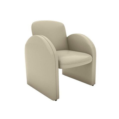 Poltrona Descanso Moderna Corino Nayara Matrix Cor:sintetico Bege