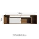 Ver imagem 3 de Rack para TV até 65 Polegadas Madesa Cancun Rustic/Branco Cor:Rustic/Branco
