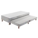 Ver imagem 1 de Cama Box Base C-auxiliar Universal Solteiro Tecido Bordado White (88x188x30) - Paropas