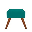 Ver imagem 1 de Puff Decorativa Quadrado Opalla Suede Azul Turquesa - Dominic Decor