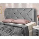 Ver imagem 2 de Cabeceira De Cama Box Daiana Queen 160cm X 118cm Suede Preto Ms Decor