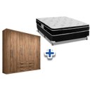 Ver imagem 1 de Cama Box Casal + Colchão Physical Ortobom + Guarda Roupa Master 8.6 Atacama