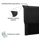 Ver imagem 2 de Cabeceira King 1,95m Veneza Corano Preto
