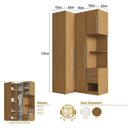 Ver imagem 3 de Guarda Roupa Modulado 100% MDF 3 Peças com Mesa de Cabeceira Esquerda 3 Portas e 2 Gavetas Integrato
