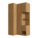 Ver imagem 2 de Guarda Roupa Modulado 100% MDF 3 Peças com Mesa de Cabeceira Esquerda 3 Portas e 2 Gavetas Integrato