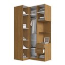 Ver imagem 4 de Guarda Roupa Modulado 100% MDF 3 Peças com Mesa de Cabeceira Esquerda 3 Portas e 2 Gavetas Integrato
