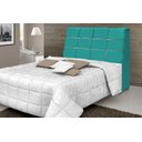 Ver imagem 2 de cabeceira box diamante 140cm com bau detalhe estofado:Turquesa