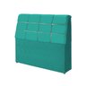 cabeceira box diamante 140cm com bau detalhe estofado:Turquesa - 1