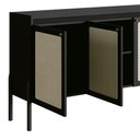 Ver imagem 2 de Balcão Aparador Buffet 3 Portas Pés Madeira Arlo A10 Nero-preto - Mpozenato