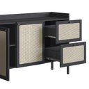 Ver imagem 4 de Balcão Aparador Buffet 3 Portas Pés Madeira Arlo A10 Nero-preto - Mpozenato