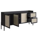 Ver imagem 3 de Balcão Aparador Buffet 3 Portas Pés Madeira Arlo A10 Nero-preto - Mpozenato