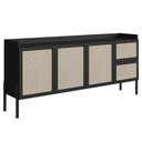 Ver imagem 6 de Balcão Aparador Buffet 3 Portas Pés Madeira Arlo A10 Nero-preto - Mpozenato