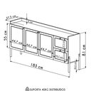 Ver imagem 7 de Balcão Aparador Buffet 3 Portas Pés Madeira Arlo A10 Nero-preto - Mpozenato