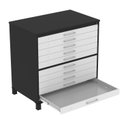 Ver imagem 4 de Mapoteca 10 Gavetas 120,4cm x 122,3cm Aço Preto/Branco