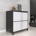 Ver imagem 1 de Mapoteca 10 Gavetas 120,4cm x 122,3cm Aço Preto/Branco