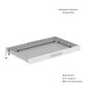 Ver imagem 6 de Mapoteca 10 Gavetas 120,4cm x 122,3cm Aço Preto/Branco