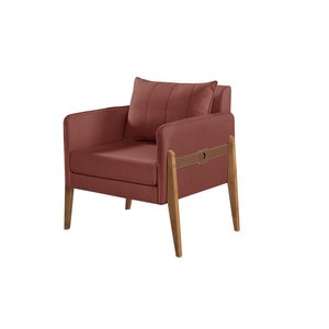 Poltrona Decorativa Madri linho Terra Cota