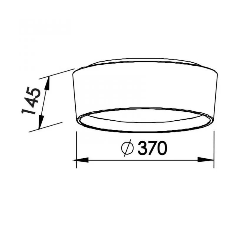 PLAFON BRANCO C/ DOURADO NEWLINE CIRCLE SN10151BT-DO 4xE27 370X145MM - 2