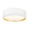 PLAFON BRANCO C/ DOURADO NEWLINE CIRCLE SN10151BT-DO 4xE27 370X145MM - 1