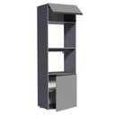 Ver imagem 5 de Torre Quente 60 Cm 2 Portas 2 Nichos Suspensa Cinza