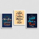 Ver imagem 1 de kit 3 Quadros Frases Motivacionais De Trabalho 45x34cm - com vidro:Madeira preta