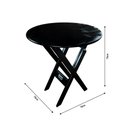 Ver imagem 6 de Conjunto Mesa Redondo 70cm Dobrável para Bar e Lanchonetes com 4 Cadeiras em Madeira Maciça - Preto