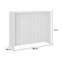 Ver imagem 2 de Bancada Ilha Cozinha Modulada 120cm x 100cm c/ Painel Ripado Cor:Branco