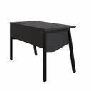 Ver imagem 5 de Estação Trabalho Plataforma Individual com Caixa de Tomadas Pés Cavalete 135cm Industrial Executive Preto