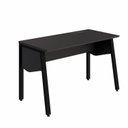 Ver imagem 1 de Estação Trabalho Plataforma Individual com Caixa de Tomadas Pés Cavalete 135cm Industrial Executive Preto