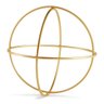 Enfeite Esfera Forma Geométrica Vazada em Metal Dourado 24 Cm M02 - D'rossi - 1