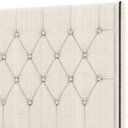 Ver imagem 6 de Cabeceira Cama Box Casal 140cm Estofada Frizza P05 Linho Creme - Lyam Decor