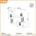 Ver imagem 2 de Nicho Retangular 100% Mdf Estilo Industrial F25 Freijó Preto Fosco Dalla Costa