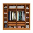 Ver imagem 3 de Guarda-roupa Casal Guarani 6 Portas 4 Gavetas Ripado Cinamomo - Tcil Móveis