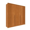 Ver imagem 2 de Guarda-roupa Casal Guarani 6 Portas 4 Gavetas Ripado Cinamomo - Tcil Móveis