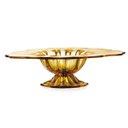 Ver imagem 1 de Centro de Mesa de Murano São Marcos - Cristal Âmbar Com Pé 60cm