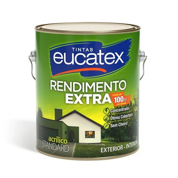 Tinta Acrílica Eucatex Rendimento Extra Fosco Branco Neve - 1