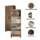 Ver imagem 5 de Guarda Roupa Solteiro 2 Portas de Correr com Espelho e Pés e Armário Multiuso com Pés Fit Jequitibá