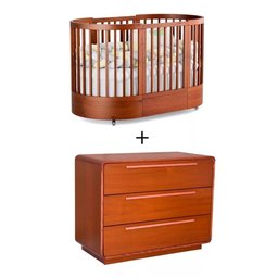Quarto Bebê Completo Com Berço e Cômoda Coleção Wave Divicar - 1