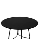 Ver imagem 2 de Mesa de Jantar Stella Redonda Preta Base Metálica Waw Design
