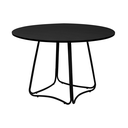 Ver imagem 1 de Mesa de Jantar Stella Redonda Preta Base Metálica Waw Design