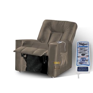 POLTRONA DO PAPAI MASSAGEM RECLINÁVEL SUEDE PREMIUM MARROM