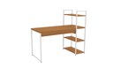 Ver imagem 1 de Mesa Escrivaninha com Prateteliras Industrial Crome Li010 Branca Kappesberg