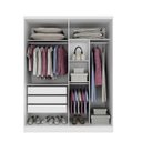 Ver imagem 2 de Guarda-Roupa Solteiro com Espelho 4 Portas Celenium Tcil Móveis