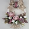 Guirlanda Creme e Rosa 40x35 - 1