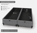 Ver imagem 2 de Base Box Baú Queen 158x198 cm Suede Cinza