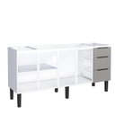 Ver imagem 2 de Gabinete de Aço Para Pia 180cm 4 Portas 3 Gavetas Jupter Cozimax Cinza Argila