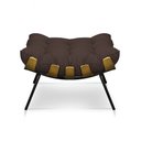 Ver imagem 3 de Puff Costela Suede Base Metálica - Pallazio - Marrom